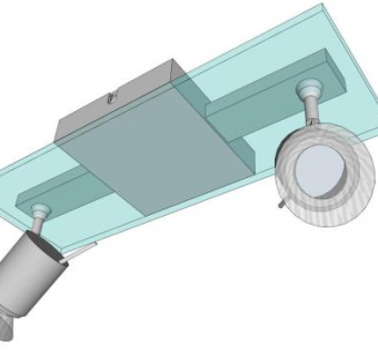 双盏筒灯su模型下载_sketchup草图大师SKP模型
