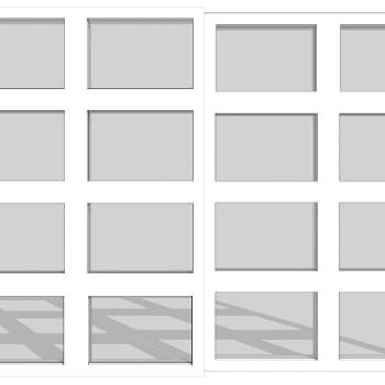 现代门窗su模型下载_sketchup草图大师SKP模型
