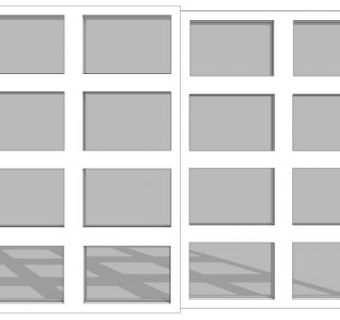现代门窗su模型下载_sketchup草图大师SKP模型