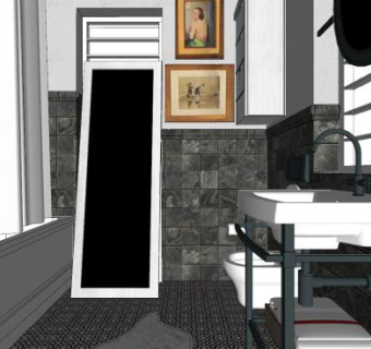 现代简约浴室设计sketchup模型下载_sketchup草图大师SKP模型