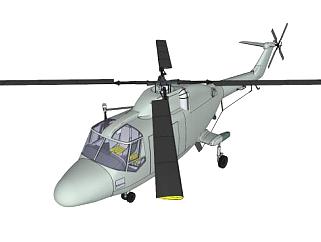 <em>卡通</em>直升机su模型下载_sketchup草图大师SKP模型