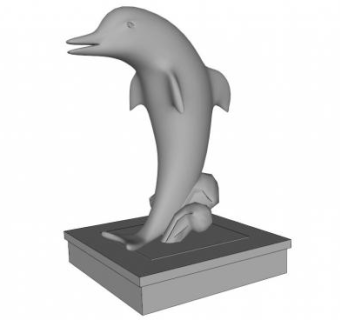 海豚喷水su模型下载_sketchup草图大师SKP模型