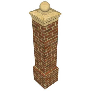 中式门柱su模型下载_sketchup草图大师SKP模型