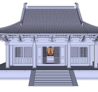 古建筑歇山屋顶su模型下载_sketchup草图大师SKP模型