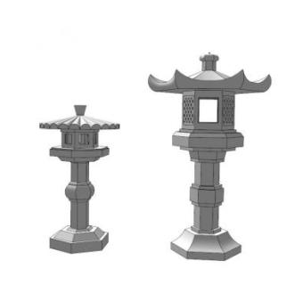 中式灯塔su模型下载_sketchup草图大师SKP模型