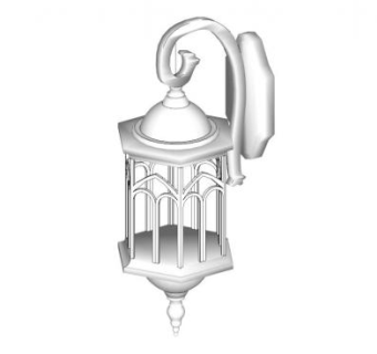 壁灯吊篮su模型下载_sketchup草图大师SKP模型