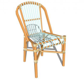 竹椅子su模型下载_sketchup草图大师SKP模型