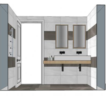 现代卫生间极简风格SU模型下载_sketchup草图大师SKP模型