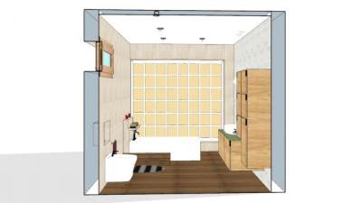 现代卫浴极简家具SU模型下载_sketchup草图大师SKP模型