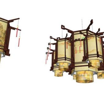 古代灯su模型下载_sketchup草图大师SKP模型