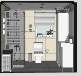 现代浴室家具家装SU模型下载_sketchup草图大师SKP模型