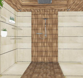 现代原木风卫浴SU模型下载_sketchup草图大师SKP模型