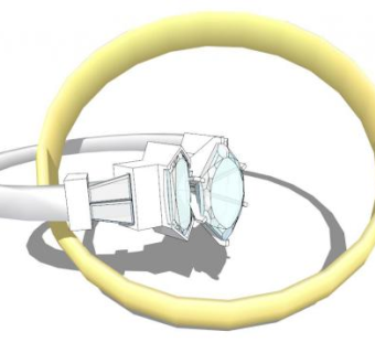 戒指小品su模型下载_sketchup草图大师SKP模型