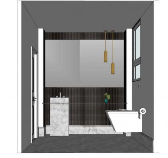 简约现代卫浴家装SU模型下载_sketchup草图大师SKP模型