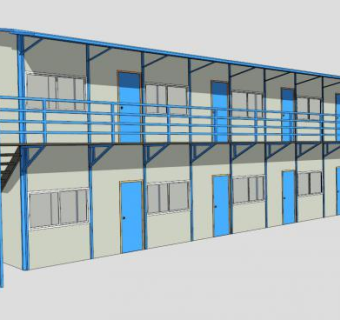 彩板房su模型下载_sketchup草图大师SKP模型