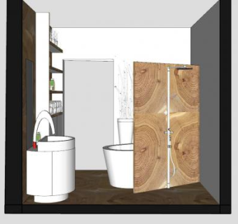 现代卫浴隔断淋浴SU模型下载_sketchup草图大师SKP模型