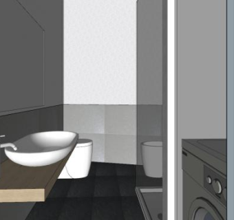 简约现代卫生间SU模型下载_sketchup草图大师SKP模型