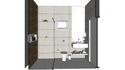 现代卫生间整体家具SU模型下载_sketchup草图大师SKP模型