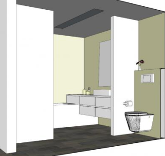 简易卫浴设计SU模型下载_sketchup草图大师SKP模型