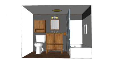 复古家具卫浴设计SU模型下载_sketchup草图大师SKP模型