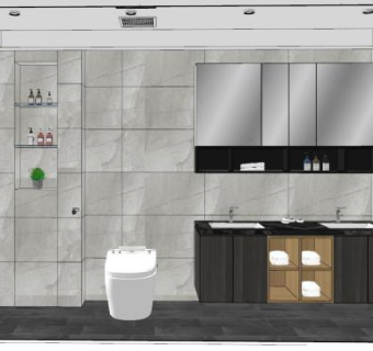 现代浴室家具家装sketchup模型下载_sketchup草图大师SKP模型