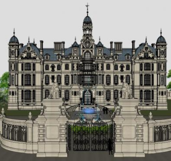 西方建筑su模型下载_sketchup草图大师SKP模型