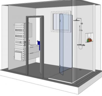 玻璃幕墙卫浴SU模型下载_sketchup草图大师SKP模型