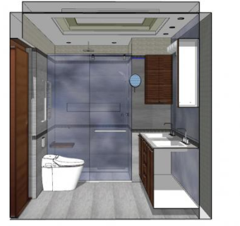 现代时尚卫浴设计SU模型下载_sketchup草图大师SKP模型