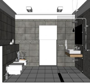 现代家装浴室室内SU模型下载_sketchup草图大师SKP模型