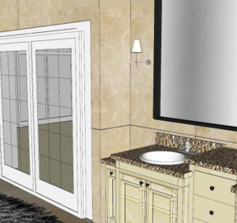 美式卫浴SU模型下载_sketchup草图大师SKP模型