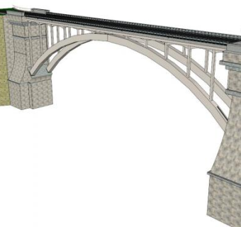 高速桥墩su模型下载_sketchup草图大师SKP模型