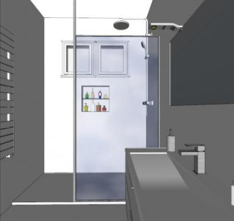 简约简易卫浴SU模型下载_sketchup草图大师SKP模型