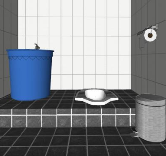 现代家庭卫浴SU模型下载_sketchup草图大师SKP模型