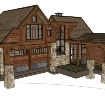 北欧木屋su模型下载_sketchup草图大师SKP模型