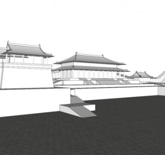 大明宫su模型下载_sketchup草图大师SKP模型