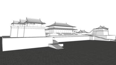 大明宫su模型下载_sketchup草图大师SKP模型