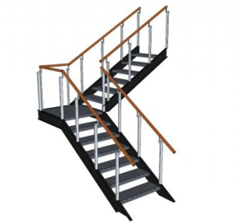 户外楼梯扶手su模型下载_sketchup草图大师SKP模型