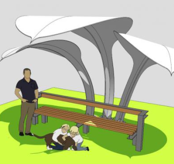 户外创意座椅su模型下载_sketchup草图大师SKP模型