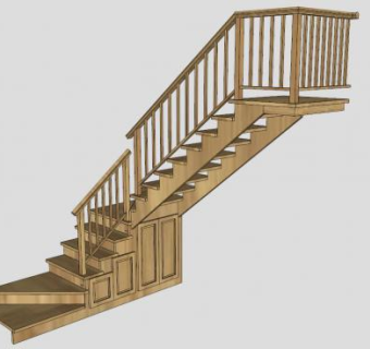 防腐木护栏su模型下载_sketchup草图大师SKP模型