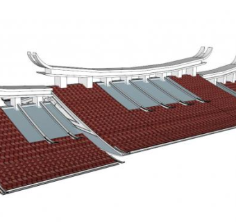 燕尾脊su模型下载_sketchup草图大师SKP模型