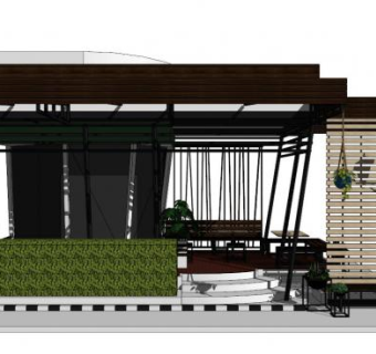 集装箱咖啡馆su模型下载_sketchup草图大师SKP模型