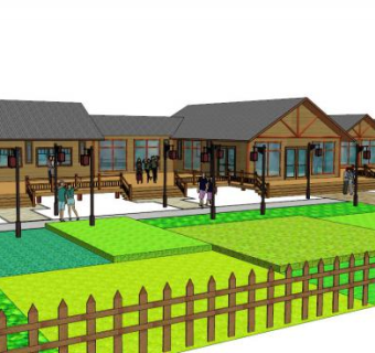 田园农庄su模型下载_sketchup草图大师SKP模型