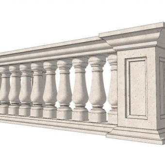 别墅栏杆su模型下载_sketchup草图大师SKP模型