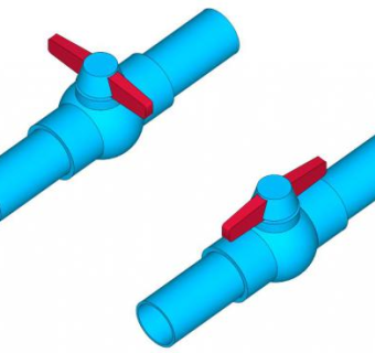 水管接口阀门su模型下载_sketchup草图大师SKP模型