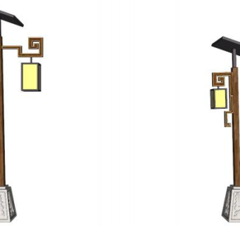 中式户外灯su模型下载_sketchup草图大师SKP模型