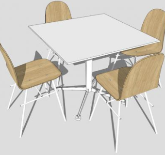 餐厅桌子su模型下载_sketchup草图大师SKP模型