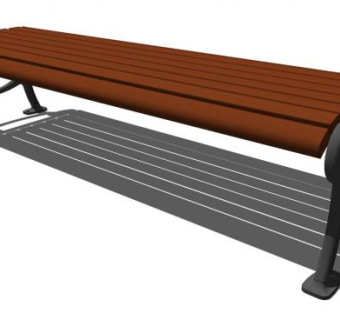 公园凳子SU模型下载_sketchup草图大师SKP模型