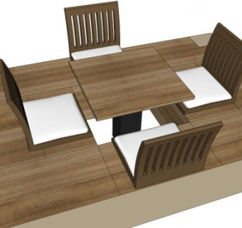 日式榻榻米座椅su模型下载_sketchup草图大师SKP模型