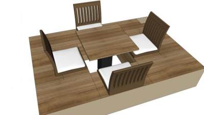 日式榻榻米座椅su模型下载_sketchup草图大师SKP模型