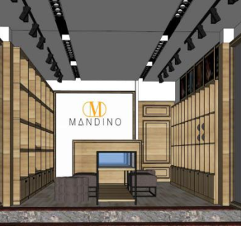 室内店铺su模型下载_sketchup草图大师SKP模型